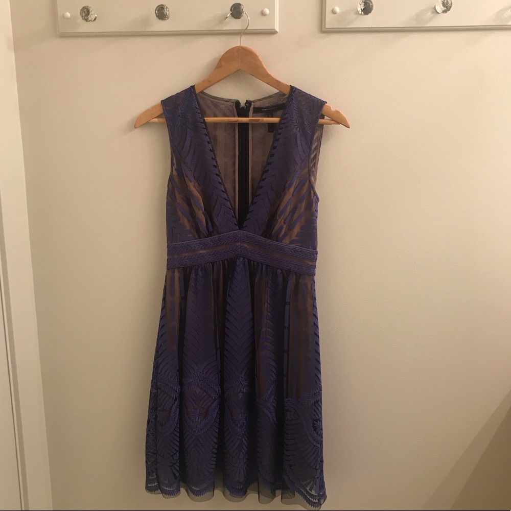 BCBGMaxAzria Dress - Blue with Nude